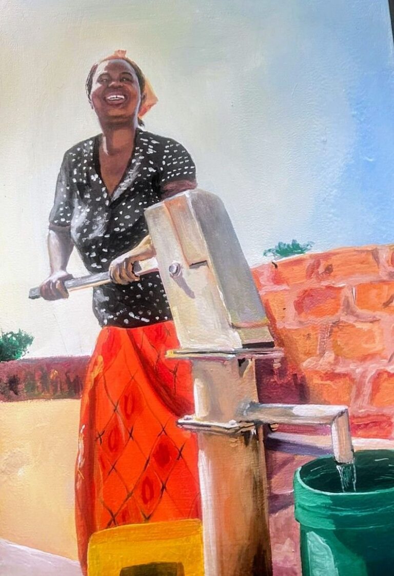 Water Pump Woman, artwork by Franck